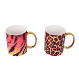 Ceramic Mug with Tiger Drawing