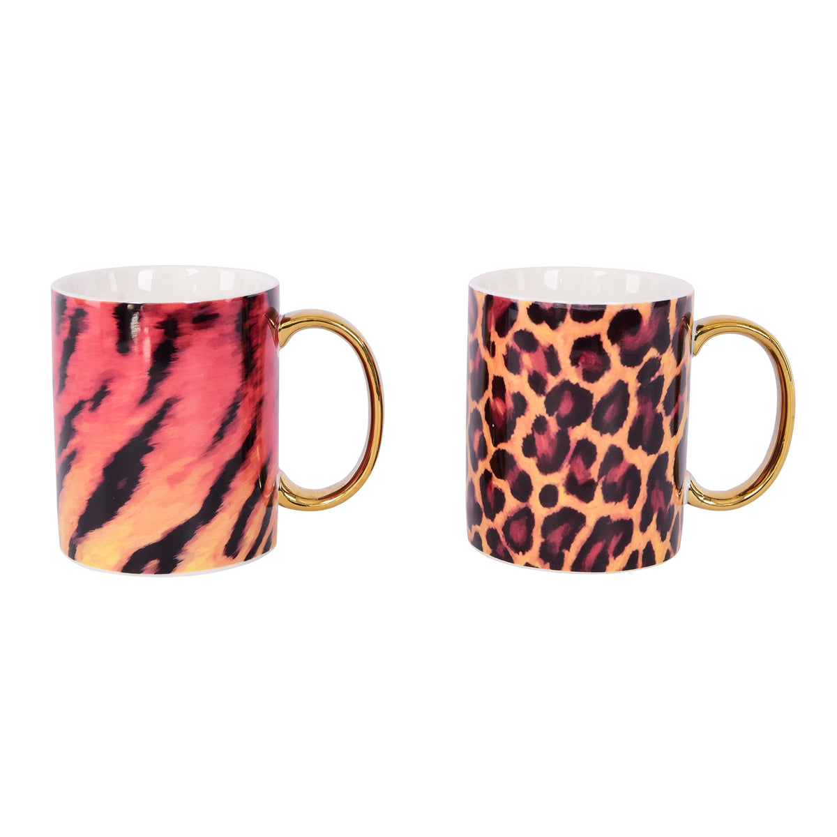 Ceramic Mug with Tiger Drawing
