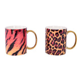 Ceramic Mug with Tiger Drawing