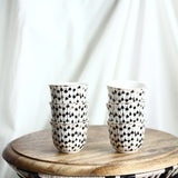 Arabic Coffee Cups Set - Black & White