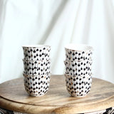 Arabic Coffee Cups Set - Black & White