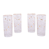 Glass cups set - white