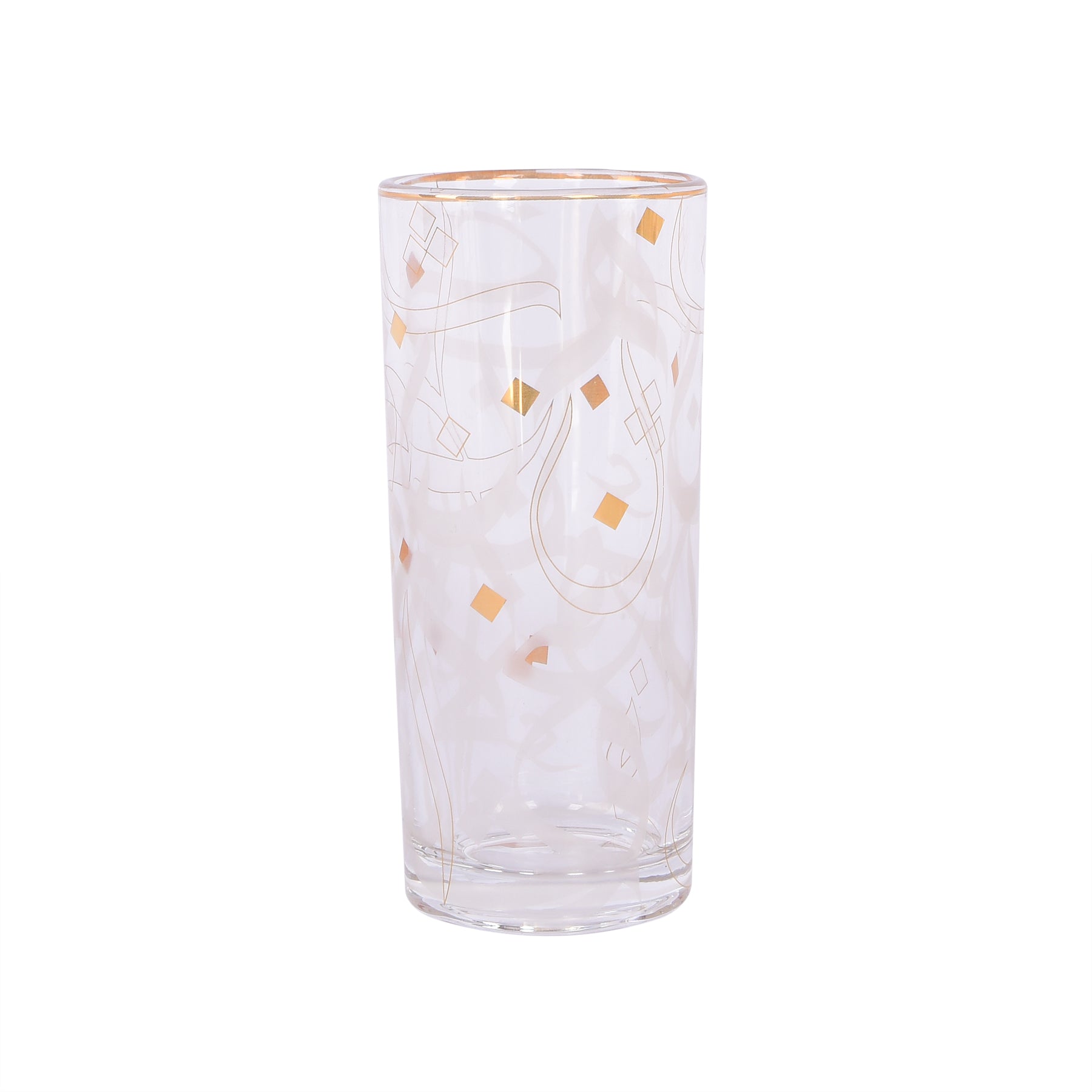 Glass cups set - white