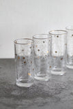 Glass cups set - white