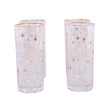 Glass cups set - white