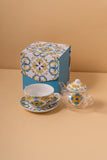 Teapot with cup set 4 pieces - Multi Color