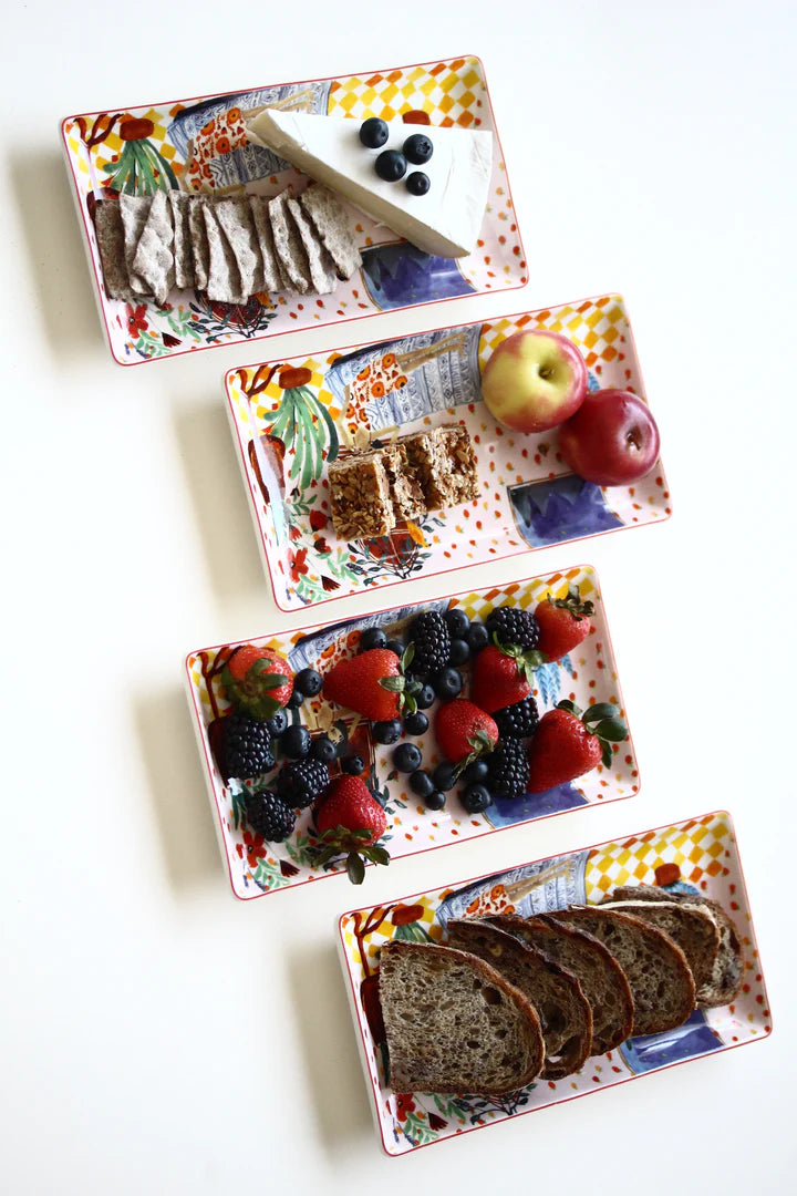 Rectangular Cake Dish 4 pcs - Multi Color
