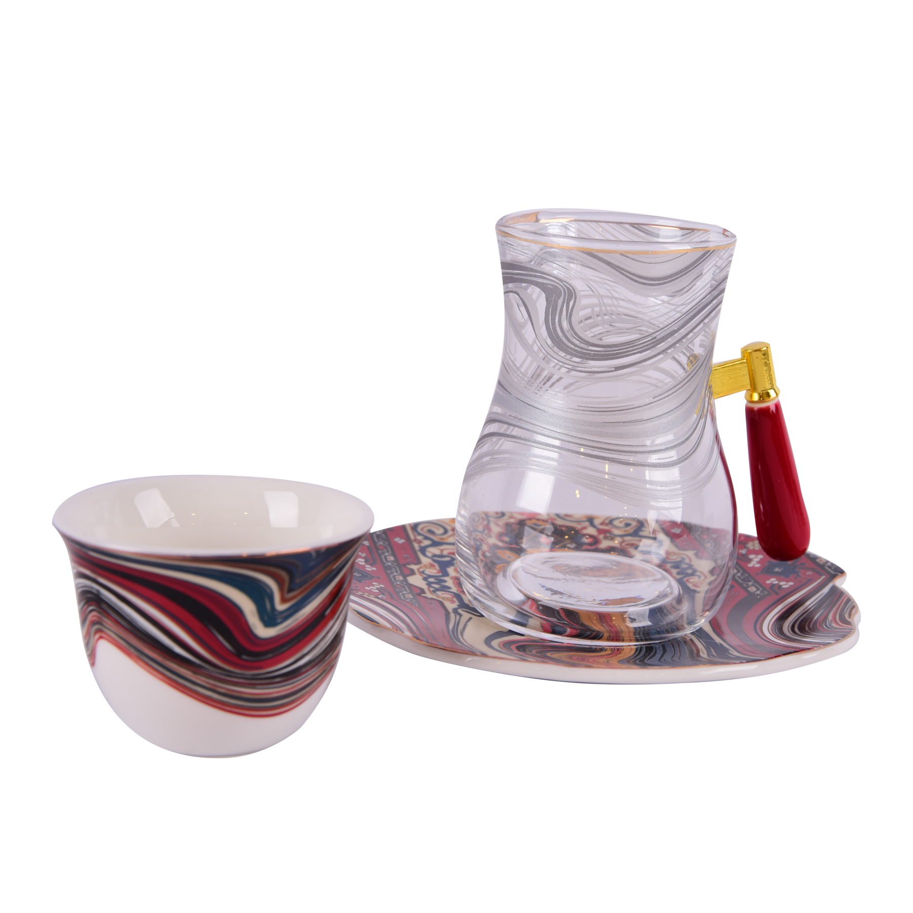 Tea & Coffee Set - Multi- Colorw