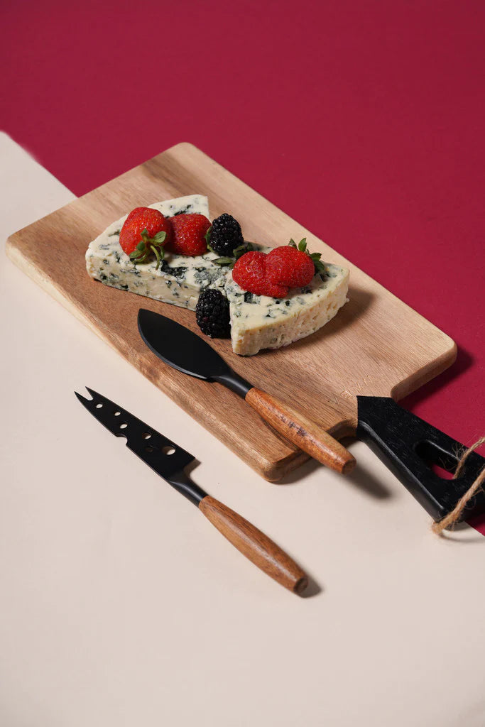 3 Pcs Cheese Knife & Board Set