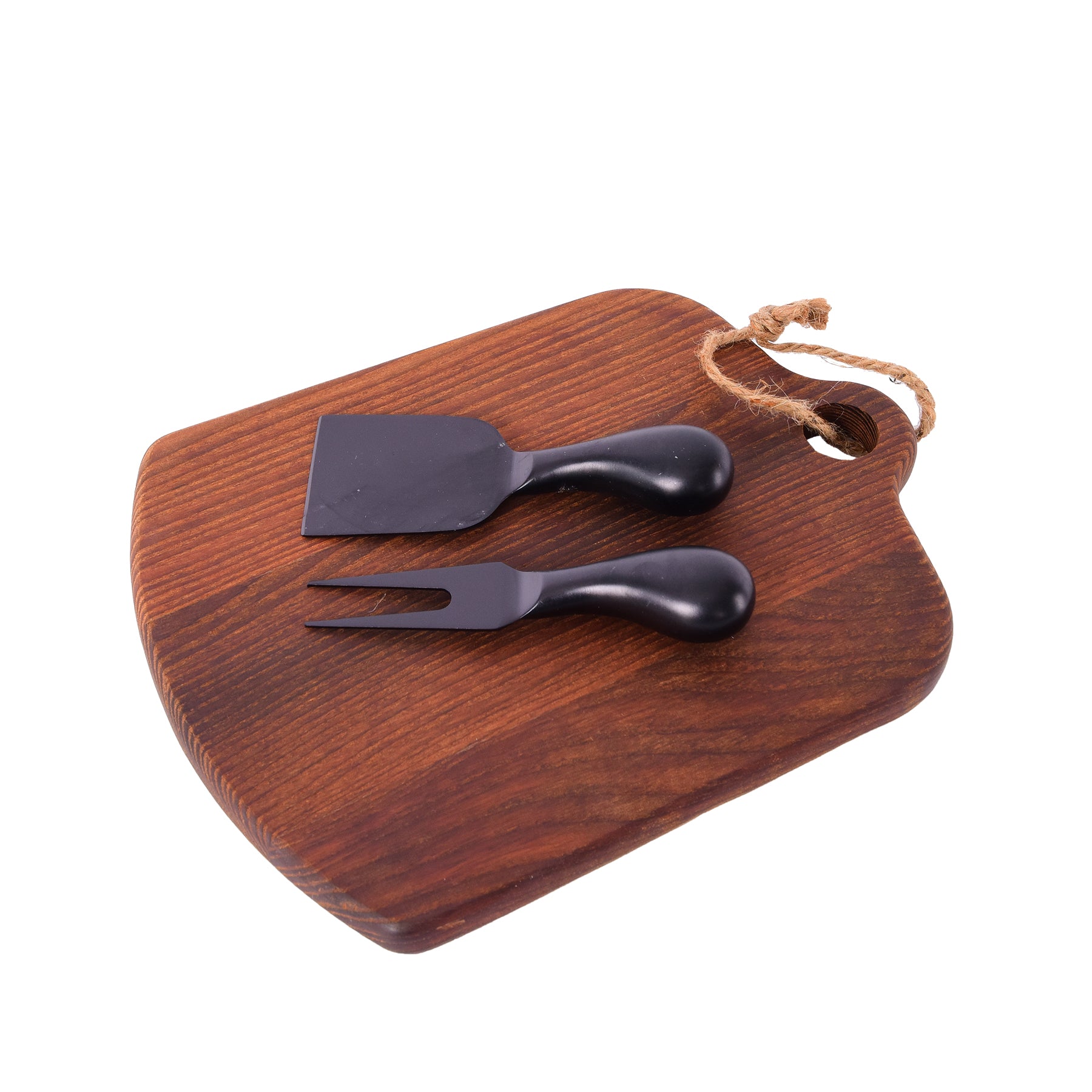 2-Piece Cheese Knife Set With Wooden Board