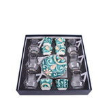 Tea & Coffee Set 18 Pcs - Green Color