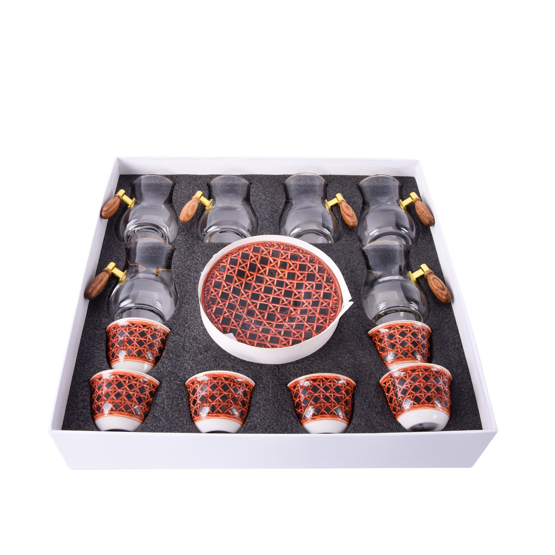 Tea & Coffee Set 18 Pcs - Black Color