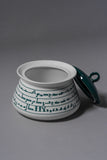 Ceramic pot With Cover - Green Color