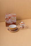 Teapot with cup set 4 pieces - Multi Color
