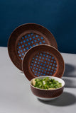 Rattan Dinner Set 18 pieces - Blue Color