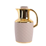 Leather Flask 1 liter - Beige Color