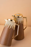 MIRAL Flask Set 2 , Wooden Brown Color