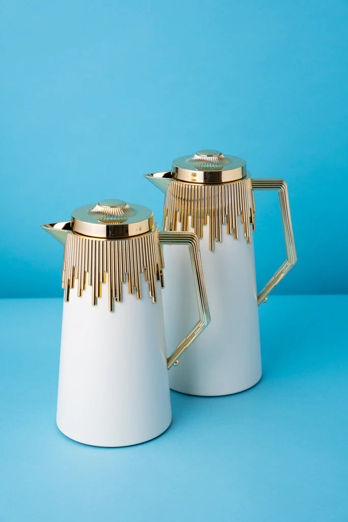 MIRAL Flask Set 2 , White Color