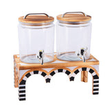 Set of 2 Drink Dispensers with Base , 4 Liters