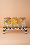 Set of 3 Drink Dispensers with Base , 6 Liters