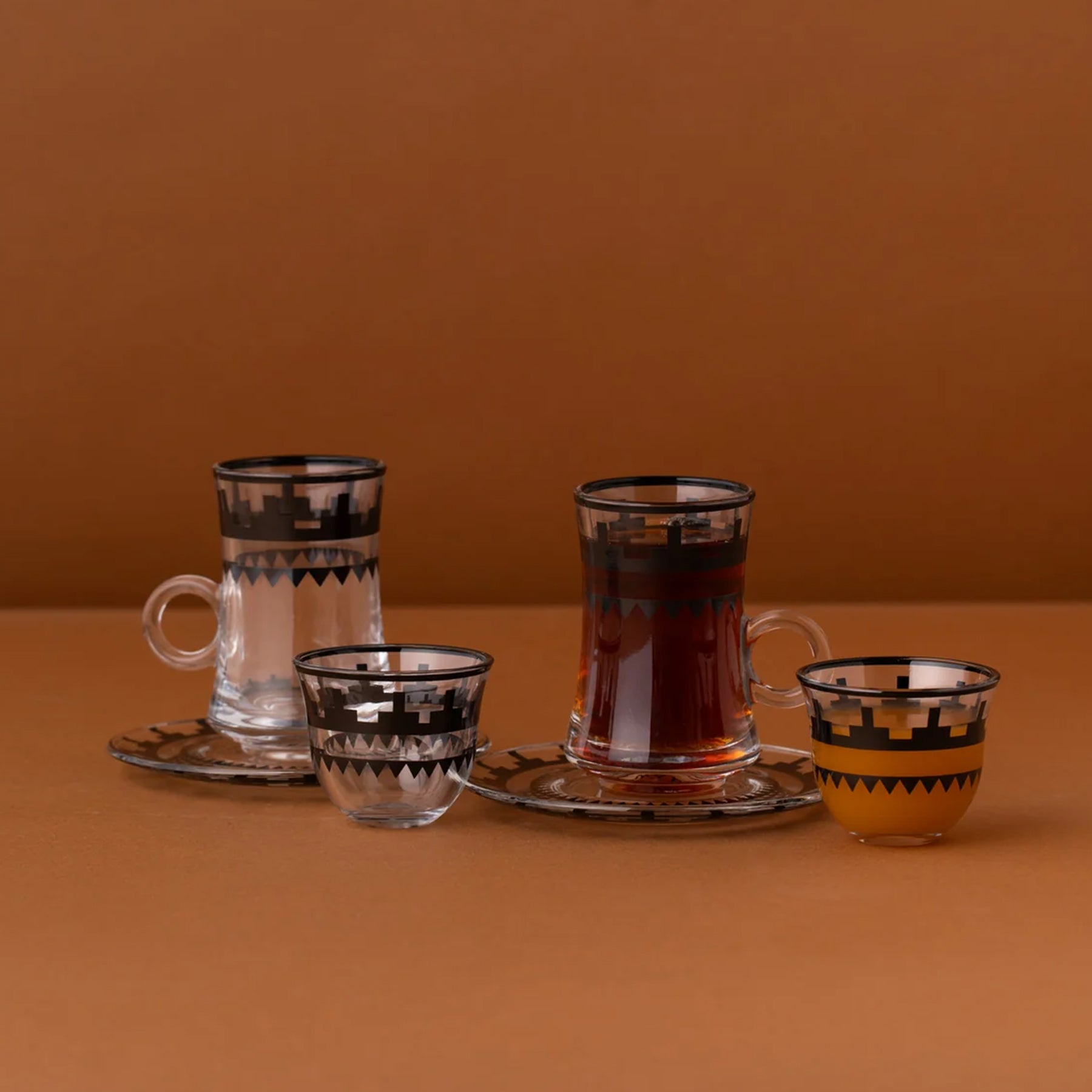 GM12 19pcs Tea and Coffee set - Black