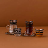 GM12 Tea & Coffee set 18 Pcs -  Black