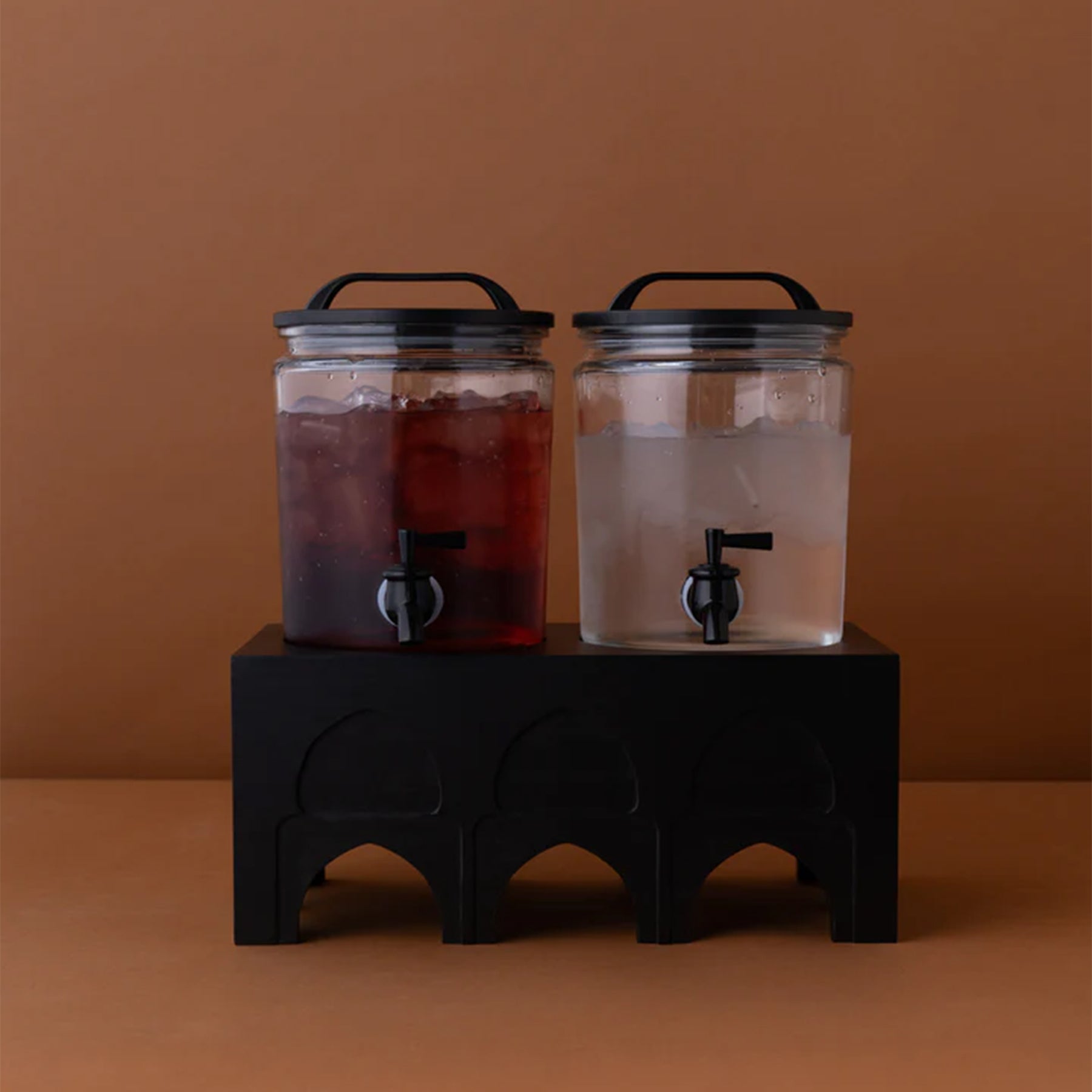 ZW4 Drink Dispenser 4L Set 2 Pcs + Base Black