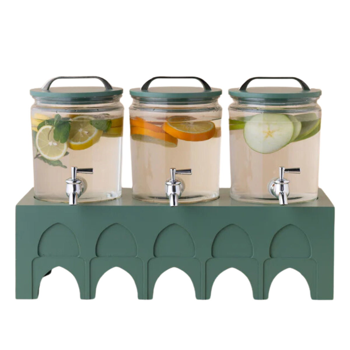 ZW5 Drink Dispenser 6L Set 3 Pcs + Base green