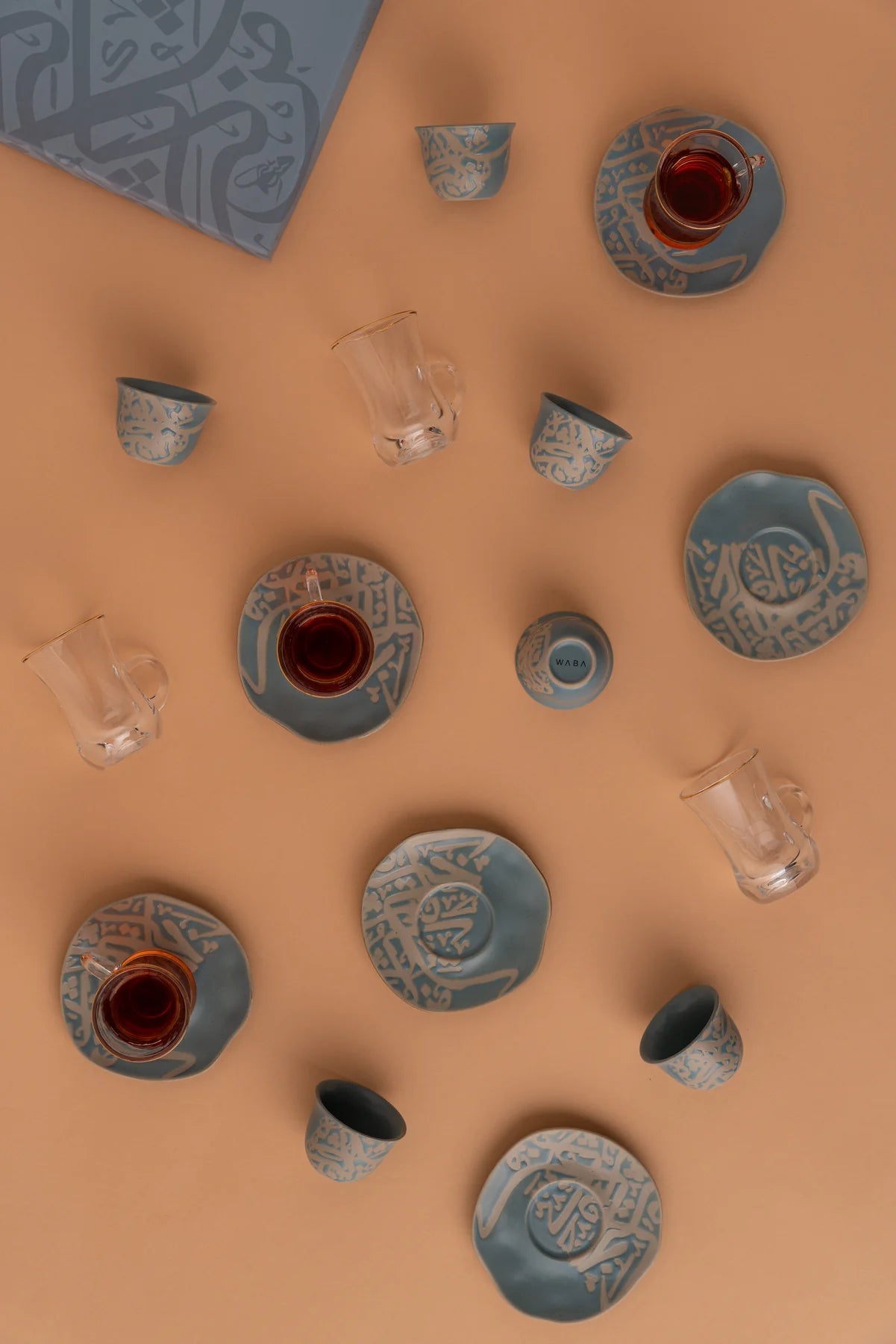 KL64 18pcs Tea and coffee set - blue