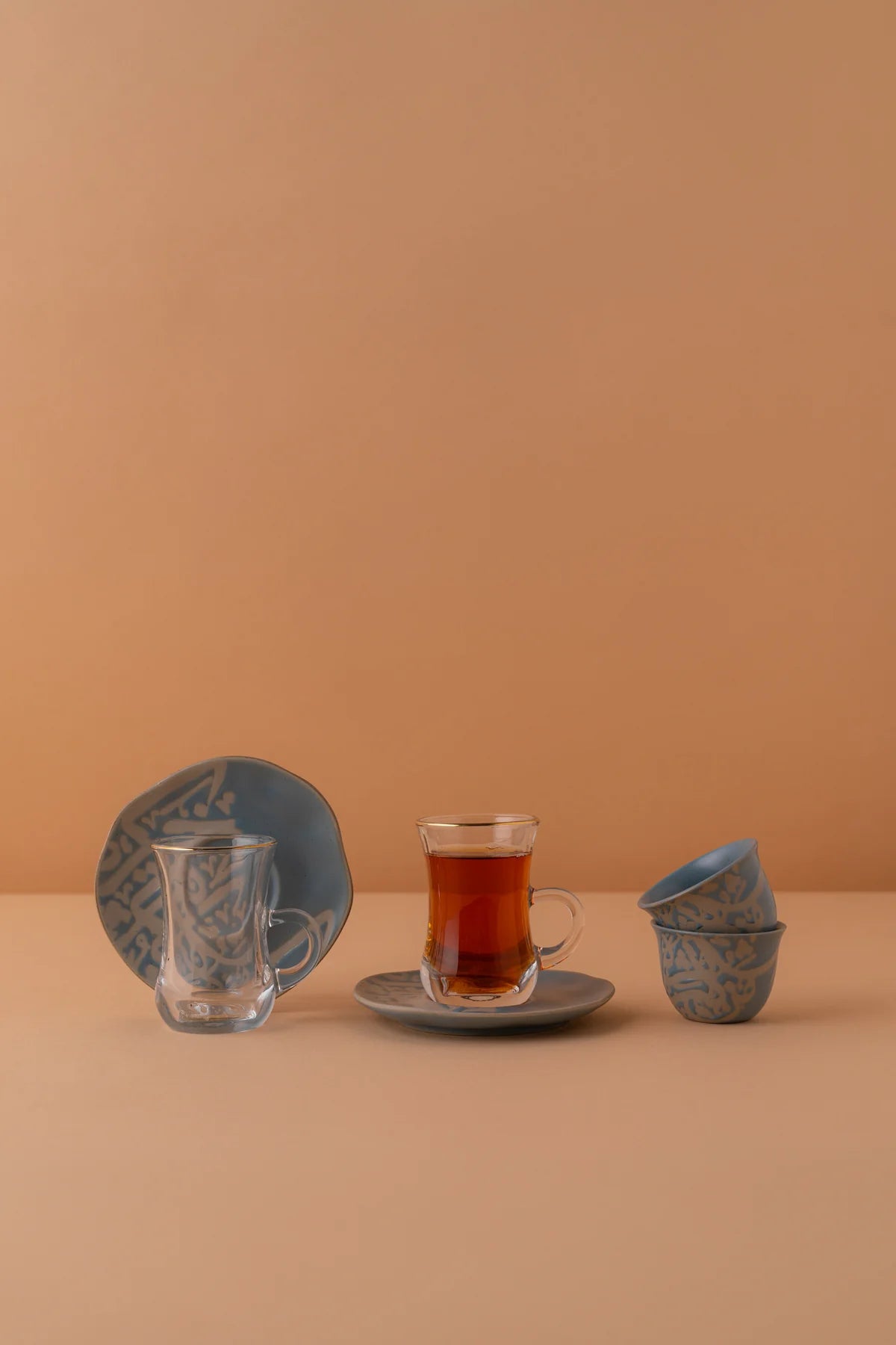 KL64 18pcs Tea and coffee set - blue
