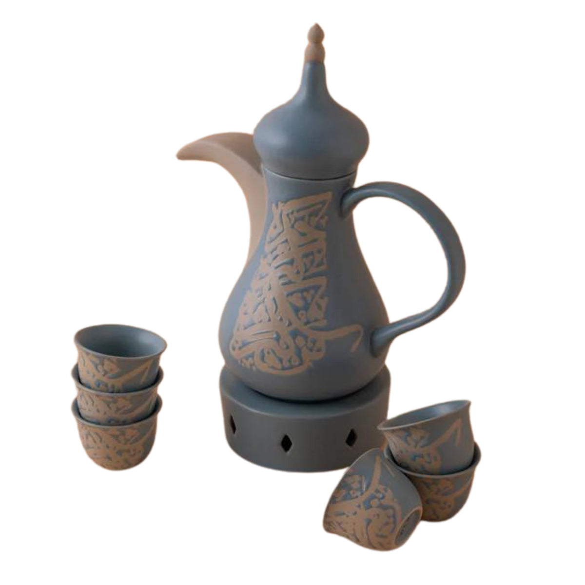 KL2 6pcs Arabic coffee cups set Dallah