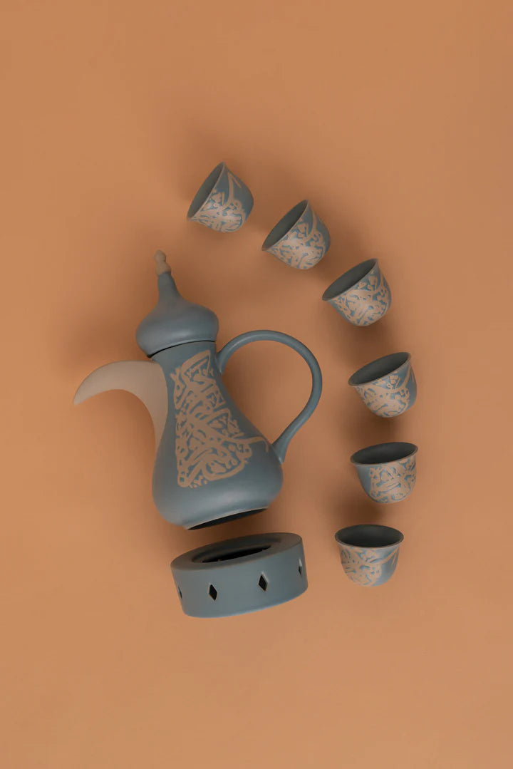 KL2 6pcs Arabic coffee cups set Dallah