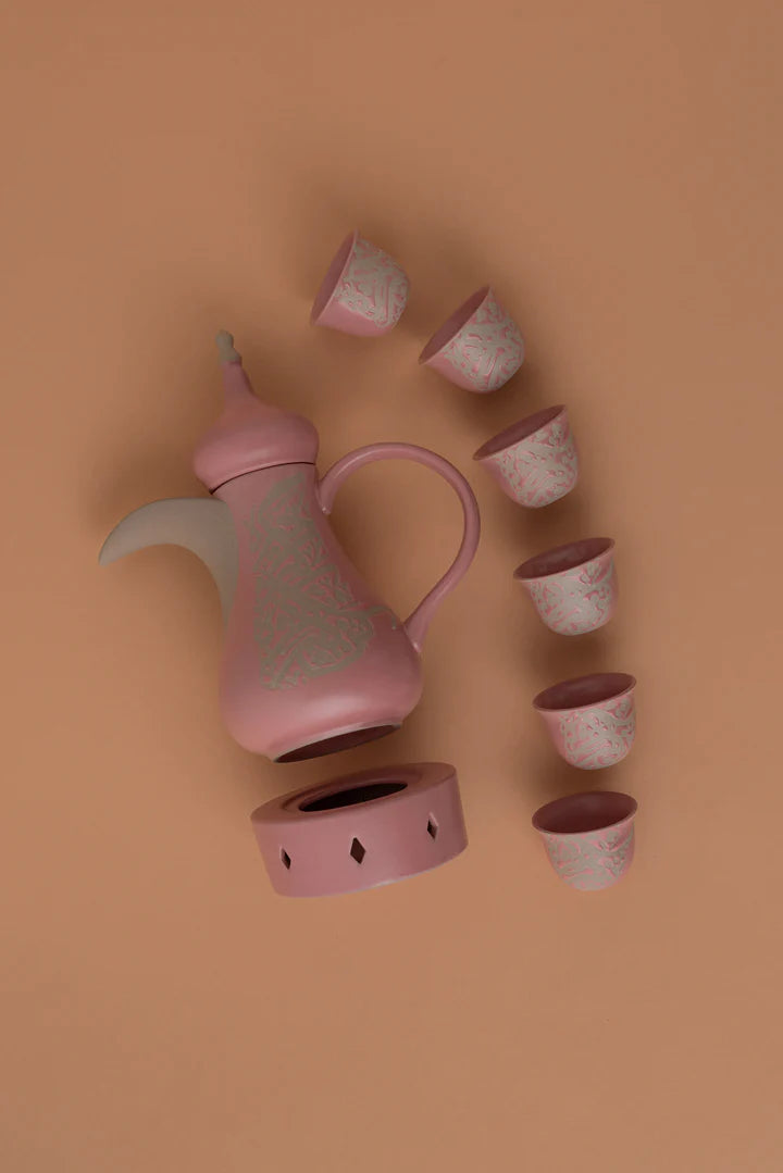 KL2 6pcs Arabic coffee cups set Dallah