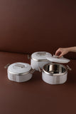 FOOD WARMER BARAKA SET 3 PCS - WHITE 3.0L /2.5L / 2.0L