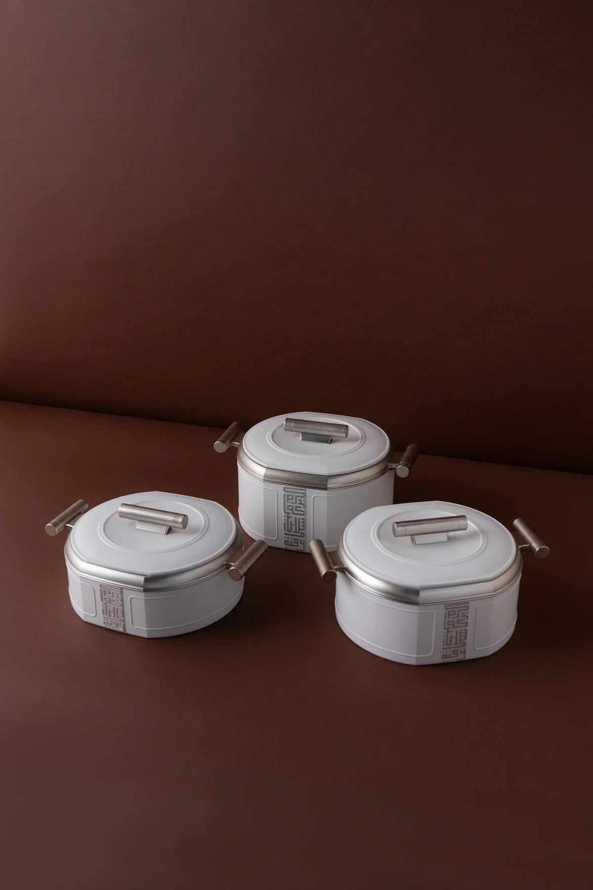 3pcs Food warmer baraka set - White