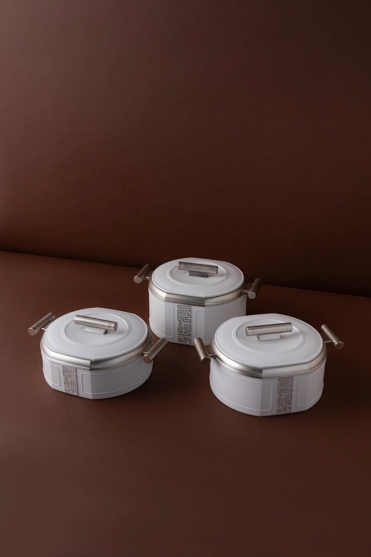 FOOD WARMER BARAKA SET 3 PCS - WHITE 3.0L /2.5L / 2.0L