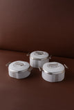 3pcs Food warmer baraka set - White