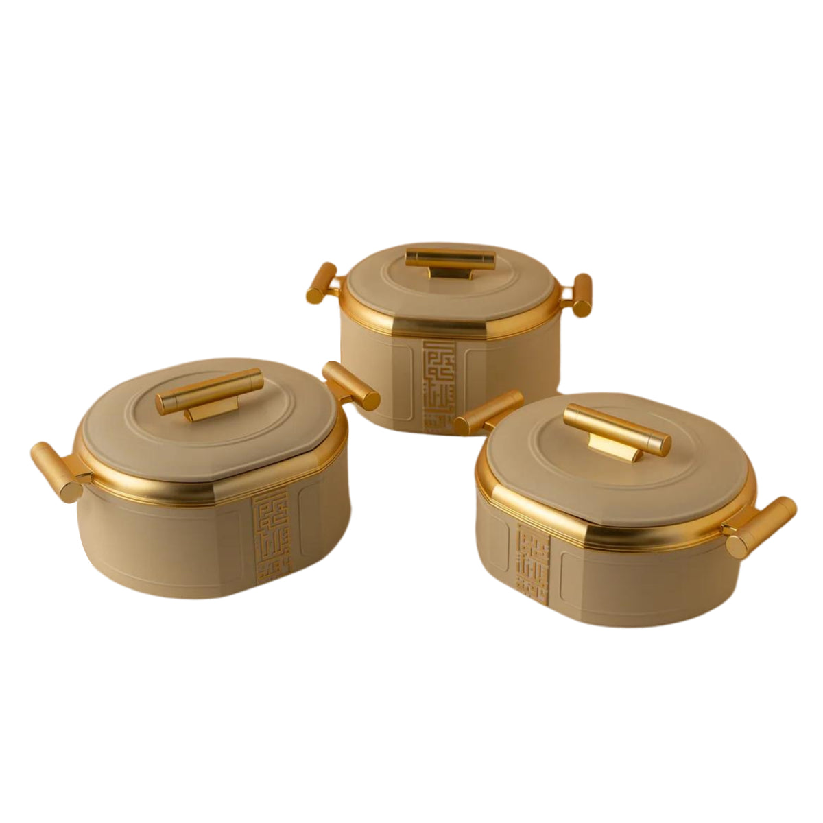 FOOD WARMER BARAKA SET 3 PCS - GOLD 3.0L /2.5L / 2.0L