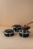 3pcs Food warmer baraka set - Black
