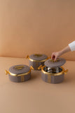 3pcs Food warmer baraka set - Brown