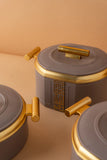 3pcs Food warmer baraka set - Brown