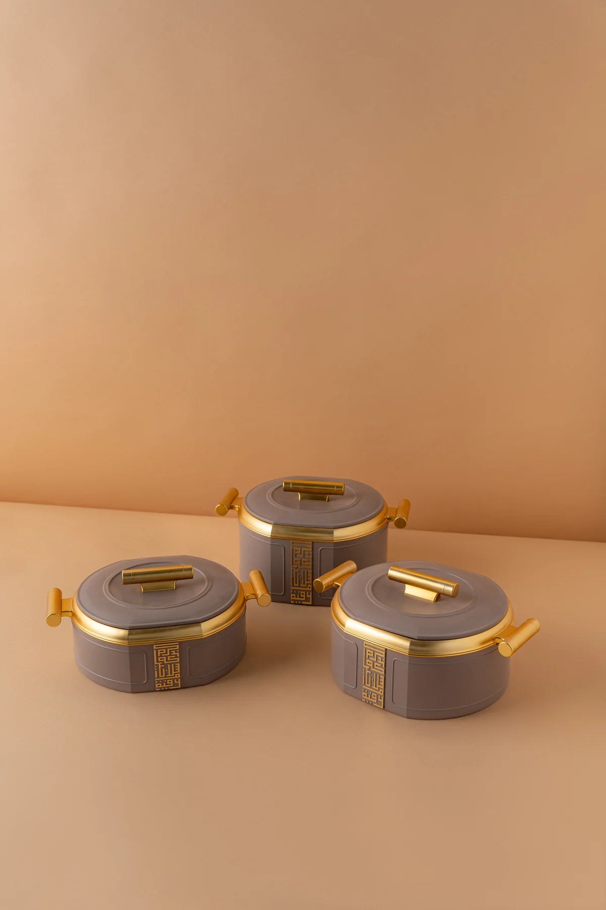 3pcs Food warmer baraka set - Brown