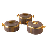 FOOD WARMER BARAKA SET 3 PCS - Brown 3.0L /2.5L / 2.0L