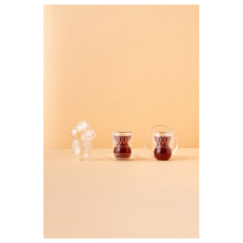 Waba Gm13 Tea & Coffee Db Wall Set 18 Pieces-Clear