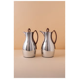 Waba Anwaar Flask Set 2 Pcs 1 L Shinny Silver / Wooden Handle