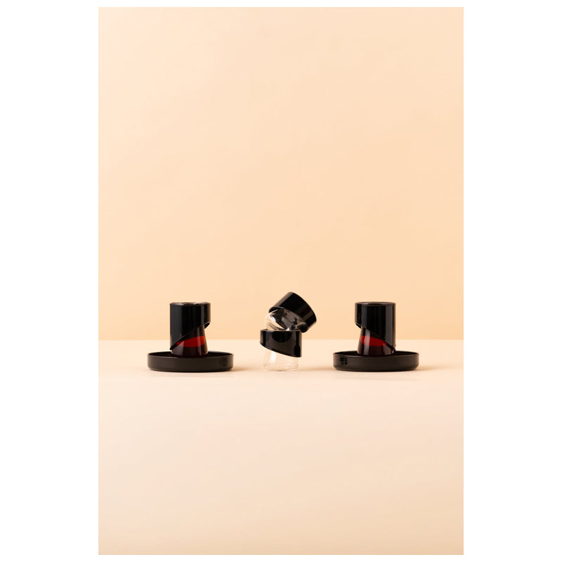 Waba Tea And Coffee Double Wall Set 18 Pieces-Black