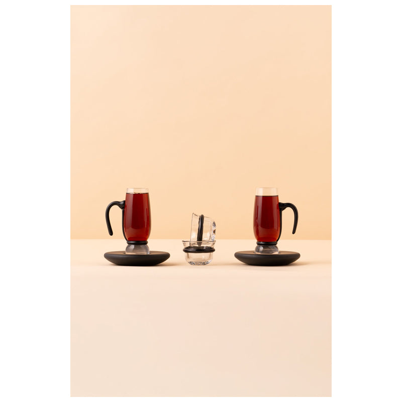 Waba Tea And Coffee Set 18 Pieces-Black