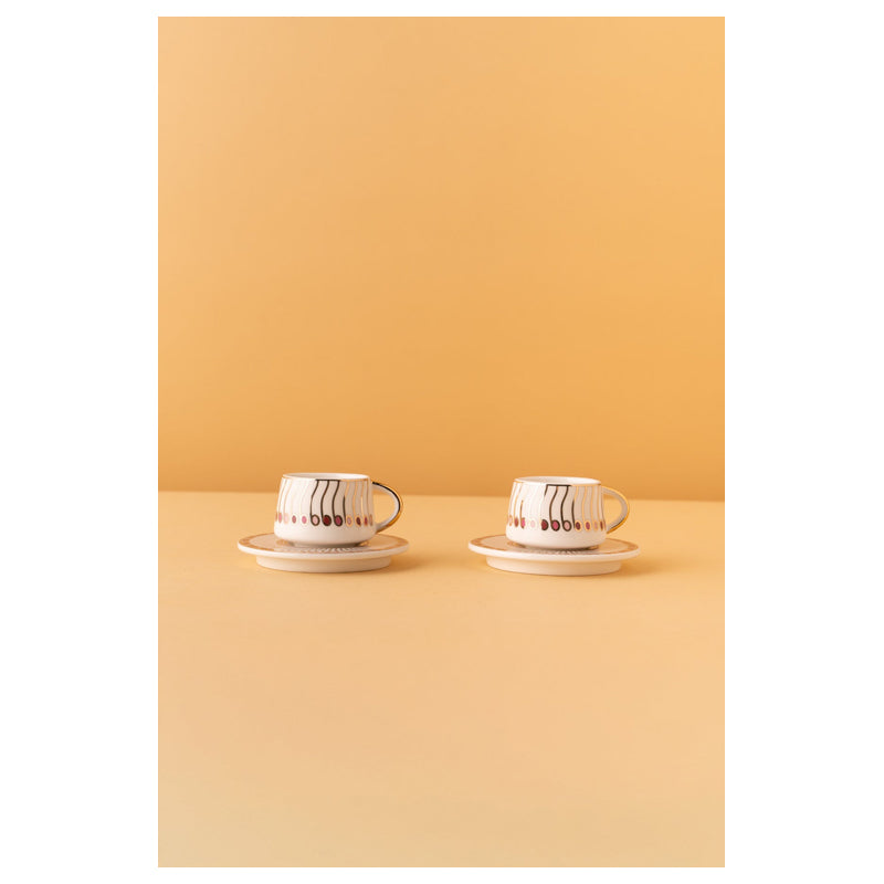 Waba Kl61 Coffee Cups Set 2 Pieces-Burgundy