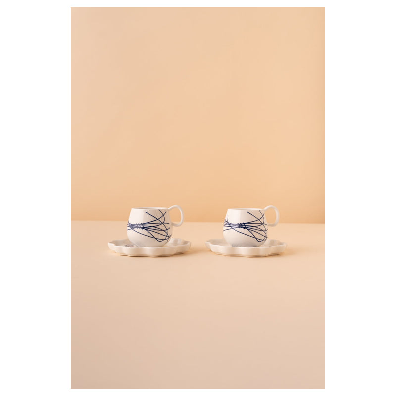 Waba Kl62 Coffee Cups Set 2 Pieces-Blue