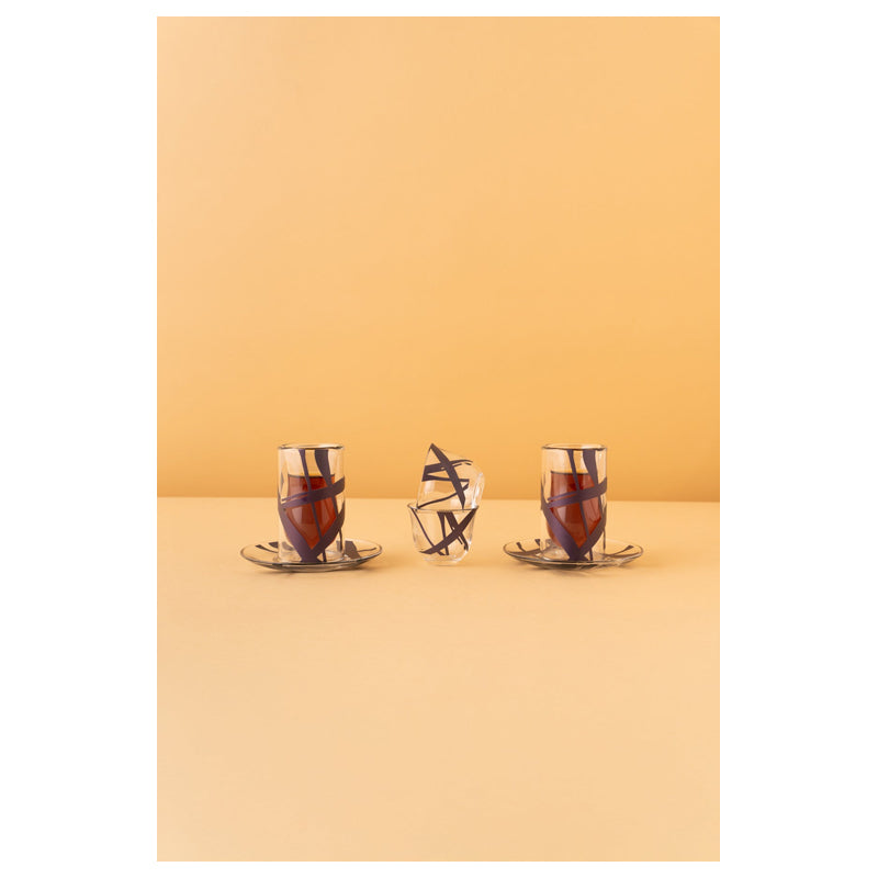 Waba Kl46 Tea & Coffee Double Wall 18 Pieces-Purple